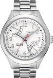 Timex Men's T2N506DH Intelligent Quartz T Series Perpetual Calendar White Dial Silver Case Bracelet Watch