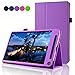 Dell Venue 8 7000 / 7840 Case - ACcase Dell Venue 8 7000 Series (7840) Protective Case - Folio Premium PU Leather Cover Case for Dell Venue 8 7000 Series (7840) 8.4-inch Android Tablet - Purple