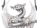 Moving Dragon Wings Sword Real Pewter Pendant Necklace