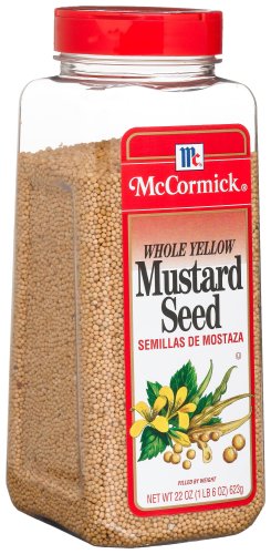 McCormick Whole Mustard Seed, 22-Ounce Plastic Bottle (Pack of 3)