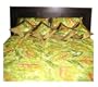 Silk Bed Comforter set with "Zari" - Golden thread work from India - Queen Size