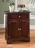 Salmon Granite Top on Cherry Cabinet by Home Styles - Medium Wood (9003-007 ....