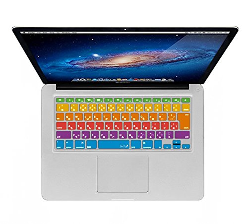 [MS factory/RMC series] 日本語 キーボードカバー (JIS配列) 〈 for MacBook Pro 13,15インチ 専用〉 《RMC オリジナルカラー 》 レインボー カラー RMC-KEY-PRRBW