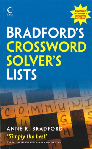 Collins Bradford's Crossword Solver's Lists