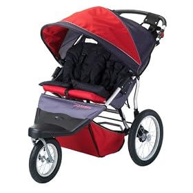 Schwinn Free Wheeler AL Swivel Double Jogger Stroller - Red