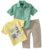 Kenneth Cole Baby-boys Infant 3 Piece Set, Blue/Multi, 6-9 Months