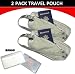 Travel Pouch Compact Security/ Hidden Money Waist Belt - 2 Pack + BONUS