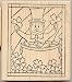 St. Patrick's Day Leprechaun Rubber Stamp - Wood Mounted