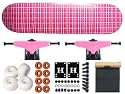 Moose Plaid Pink Skateboard Komplett Skateboard 7.5