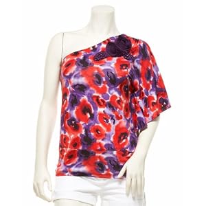 Buy 2b One Shoulder Floral Applique Top by bebe