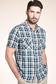 North Coast Pure Cotton Double Face Checked Shirt