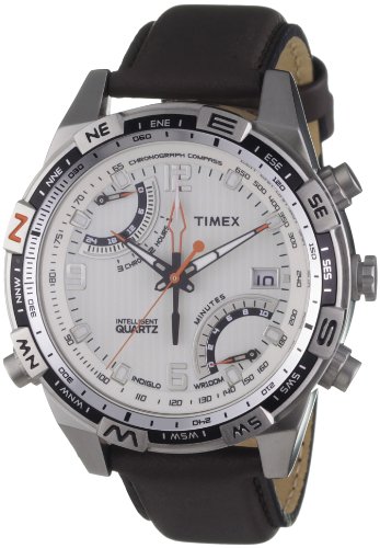 Timex Herren-Armbanduhr XL IQ Fly-Back Chronograph Leder T49866