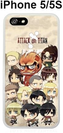 iPhone Case Attack on Titan Chibi all character for iPhone 5 / 5S Rubber White (Ships from CA)