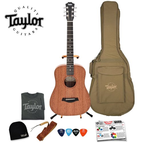 Taylor Guitars Baby Taylor BT2 Mahogany Natural with Planet Waves Guitar Care Kit Planet WavesGO-DPS 16 Pick Sampler and ULTRA Guitar Stand