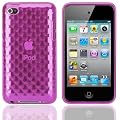 Silicone Gel Shine Pink Girls Case Skin for iPOD TOUCH 4 4G + Front Screen Protector