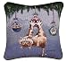 Curious Cat & Ornaments Theme Decorative Christmas Throw Pillow 17