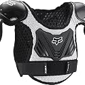 Chest Protector For Motocross Fox Racing PeeWee Titan Youth Boys Roost Deflector Motocross Motorcycle Body Armor - Color: Black/Silver, Size: Medium/Large