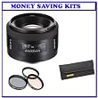 Sony 50mm f/1.4 Lens for Sony Alpha Digital SLR Camera + Tiffen 55mm 3pc Filter Kit