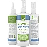 Big 16oz Extra Strength Pet Chew & Scratch Repellent - Chewfix Bitter Spray - Best Deterrent for Cat & Dog Indoor Furniture Training - Professional, No-Stain No-Sting Formula - 100% 365 Day Guarantee