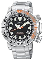 Men's watches special offers - Seiko Men's Automatic Dive Silver-Tone Watch #SNM035 :  seiko mens watch