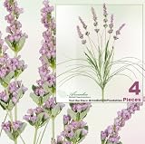 Four 21" Lavender Artificial Silk Flower Bushes _lilac