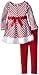 Bonnie Jean Little Girls' Miltered Stripe Santa Legging Set