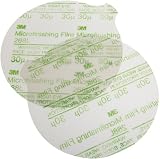 3M 268L 30 Grit, 5" x NH Aluminum Oxide Microfinishing PSA Film Type D Disc Green (25 Pack)