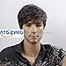 ATOZWIG@Quality Men Short Cool Lolita Black Grey Mix Wig Capless Caps Comb+Clip+Wig Cap