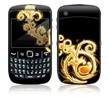 Abstract Gold Design Decal Skin Sticker for BlackBerry Curve 8500 Cell Phone
