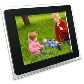 Click here to buy 12.1-Inch Digital Photo Frame with Card Reader and Speakers (Black) by Shoptronics.