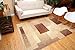 Generations Contemporary Brown and Beige Modern Squares Area Rug, 2' x 7'6