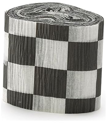 Beistle Company - Black and White Checkered Crepe Paper