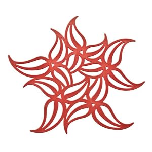 Koziol,Flame 3160555, Red Trivet Heat Resistant Up To High Temperatures, 9,65X9,65X0,28-Inch