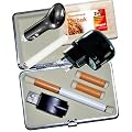 E-Zigarette ROYAL SET mit schwarzem VIP-Etui, Vollaustattung plus 10er Pack Depots Geschmack TABAK - rauchen mit Liquid OHNE NIKOTIN. Bew�hrte elektronische Zigarette. Gro�e Aromadepot Auswahl - Nikotinfrei