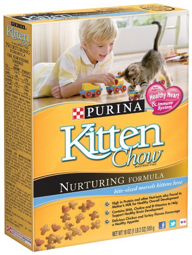 Detail image Purina Kitten Chow Nurturing Formula, 18-Ounce (Pack of 6)