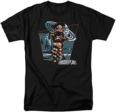 Forbidden Planet Classic Science Fiction Movie Robby Walks Adult Mens T-Shirt