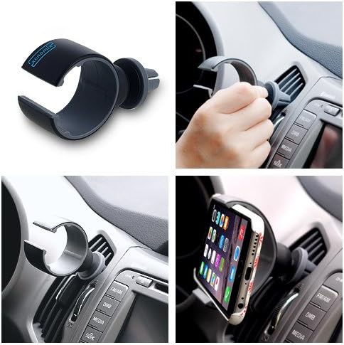 Car Mount, xenomix (TM) C lock Air Vent Universal Smartphone Car Mount Holder Cradle for iPhone 6 6+ 5 5S 5C 4 4S Samsung Galaxy S5 S4 S3 Note 3 and all Smartphones