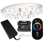 10 Meter RGB LED Streifen Set (30 LED/m, IP20) inkl. Controller, Funkfernbedienung und 6 A Netzteilvon "LED Universum"