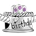 LovelyJewelry Christmas Gifts New Sale Cheap Birthday Purple Birthstone Charm Beads Fit Pandora Jewelry Charms Bracelet