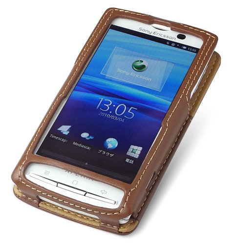 PDAIR レザーケース for XPERIA SO-01B スリーブタイプ ブラウン PALCSO01BS/BR