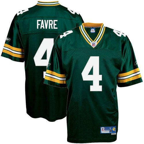 Brett Favre #4 Green Green Bay Packers Reebok NFL Premier All Stitched Replica Jersey - X-LARGE