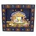 Kurt Adler Wooden Nativity Advent Calendar with 24 Magnetic Figures