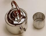  : 2 QT Concord Oriental Style Cha Stainless Steel Tea Kettle Teakettle w/Strainer