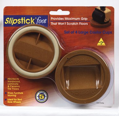 Childrens Toyshop  Tools & Hardware : Slipstick CB840 Large Castor Cup Gripper, Caramel, 4-Pack