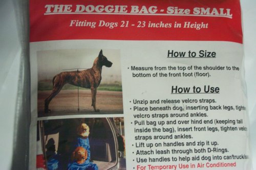 The Doggie Bag - Size Small Fitting Dogs 21 to 23 Inches in Height