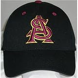 Arizona State Sun Devils One-Fit NCAA Cotton Twill Flex Cap (Black)