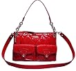 Coach Poppy Liquid Gloss Large Hippie Crossbody Convertible Bag 18678 Cherrie Red