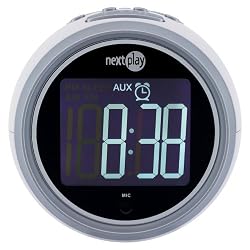 Nextplay Voice Activated Alarm Clock Radio - White (NR695SD)