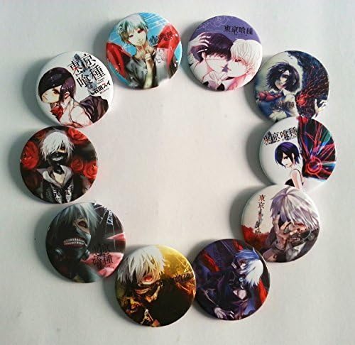 10pcs Anime Tokyo Ghoul Buttons Tin Badges/pin (40mm) Party Supplies Decorate Bag /Clothes by Charm Gift