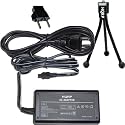 HQRP Replacement AC Power Adapter for Sony HandyCam DCR-DVD103, DCR-DVD105, DCR-DVD108, DCR-DVD203, DCR-DVD205, DCR-DVD305, DCR-DVD308 Camcorder - (incl. USA Plug & Euro Adapter) plus HQRP Black Mini Tripod